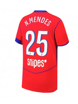Muži Futbalové oblečenie Paris Saint-Germain Nuno Mendes #25 2025-26 Krátky Rukáv - Tretina